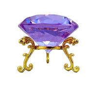 Eterspr Facetas de Cristal Diamond Pisapapeles, Diamante de Cristal, para Decoración del Hogar y Fotografía(Morado)