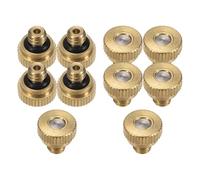 ETERXITY 10-Pack Brass isting Nozzle, 0.012" 0.3mm Orifice 10/24 UNC O-Ring Replacement ister Nozzles Plug ister Heads for Garden Patio Outdoor Cooling System Low-Pressure Atomizing