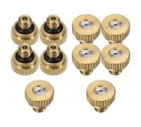 ETERXITY 10-Pack Brass isting Nozzle, 0.028" 0.7mm Orifice 10/24 UNC O-Ring Replacement ister Nozzles Plug ister Heads for Garden Patio Outdoor Cooling System Low-Pressure Atomizing