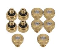 ETERXITY 10-Pack Brass isting Nozzle, 0.032" 0.8mm Orifice 10/24 UNC O-Ring Replacement ister Nozzles Plug ister Heads for Garden Patio Outdoor Cooling System Low-Pressure Atomizing