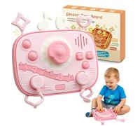 ETETOO Tabla de actividades sensoriales para bebé, juguetes Montessori de silicona para bebé, juguetes educativos sensoriales para aumentar las habilidades motoras finas, para niñas y niños de 1 a 3