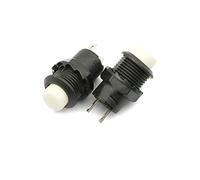 ETFUOEOS 20pcs DS-428/427 Round Button Switch with Automatic Lock Without Automatic Lock Button red Green Yellow Blue White Black 12MM (Color : White, Size : 20pcs Lock)