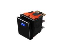 ETFUOEOS 2822-3 Gear with Red/Green/Blue Light Waterproof KCD6 Rocker Aluminum Brushed Panel High-Gloss Edge Metal Boat Switch(B-(Black P) 2-Speed,9-24V)