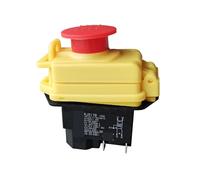 ETFUOEOS Emergency Stop Switch Electromagnetic Pushbutton Switches Waterproof Emergency Stop Button Switch 16(12) A 10(8) A 250V 2HP 16A 220-240V KJD17B(KJD17B-GF-4P)
