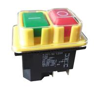 ETFUOEOS Emergency Stop Switch KJD17B/120V 4Pin 120V 16A 1/2HP Waterproof Industrial Pushbutton Switches Electromagnetic Push Button Switch