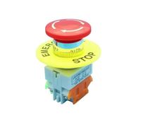 ETFUOEOS Emergency Stop Switch Red Mushroom Cap 1NO 1NC DPST Emergency Stop Push Button Switch AC 660V 10A Switch Equipment Lift Elevator Latching Self Lock
