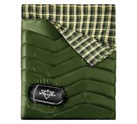 ETGLCOZY Saco de dormir doble XL para 2 personas, tamaño Queen, para adultos, ligero, compacto, con forro de franela y tubo Thermolock, lavable a máquina para todas las estaciones, camping, viajes