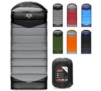 ETGLCOZY Sleeping Bag for Cold Weather E500S, Unisex-Adultos/Unisex-Joven/Niños/Niñas, Negro y Gris, 220x85cm/2.7kg