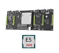 ETH79-X5B BTC - Placa base de minería con CPU E5 2620 LGA2011 80 mm PCIE 16X SATA2+MSATA con interfaz VGA compatible con RAM DDR3
