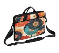 Ethebre Bolsa de papel tradicional japonesa para laptop de 15 pulgadas con correa para el hombro, maletín delgado de negocios para mujeres y hombres, bolsa de mensajero para laptop, para trabajo