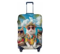 Ethebre Cool Cats - Fundas elásticas para equipaje de playa de verano, a prueba de polvo, resistente a los arañazos, protector de equipaje elástico para viajes de negocios, Cool Cats Summer Beach, L