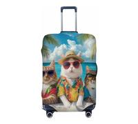 Ethebre Cool Cats - Fundas elásticas para equipaje de playa de verano, a prueba de polvo, resistente a los arañazos, protector de equipaje elástico para viajes de negocios, Cool Cats Summer Beach, M