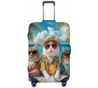 Ethebre Cool Cats - Fundas elásticas para equipaje de playa de verano, a prueba de polvo, resistente a los arañazos, protector de equipaje elástico para viajes de negocios, Cool Cats Summer Beach, XL