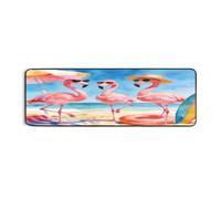 Ethebre Funny Summer Beach Flamingo - Alfombra de cocina (183 x 61 cm)