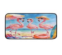 Ethebre Funny Summer Beach Flamingo - Alfombra de cocina (99 x 51 cm)