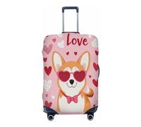 Ethebre Love Hearts - Fundas elásticas para equipaje de perro, a prueba de polvo, resistente a los arañazos, protector de equipaje elástico para viajes de negocios, Love Hearts Dog, M for 22-24 In