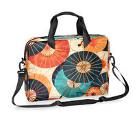 Ethebre Maletín de papel tradicional japonés para laptop de 16 pulgadas con correa para el hombro, bolsa de mensajero de negocios, bolsa de viaje y trabajo, funda para laptop con múltiples bolsillos