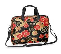 Ethebre Maletín tradicional japonés para laptop de 16 pulgadas con correa para el hombro, bolsa de mensajero de negocios, viajes, trabajo, laptop, con múltiples bolsillos, para hombres y mujeres