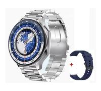 Ethelred DT Watch X Reloj inteligente 3D AOD modo reproductor de música de vídeo local, 4 GB ROM, modos USB, foto Ablum Amoled Bluetooth llamada Smartwatch muñeca (acero plateado)