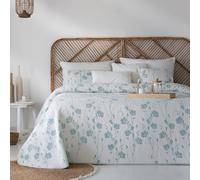 ETHERE MAISON | Colcha Jacquard Brisalia Reversible de Algodón Azul para Cama de 90 | Ligera, Transpirable y de Secado Rápido | 180x270 cm | Ideal para Entretiempo