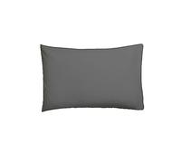 ETHERE MAISON Funda de Almohada Gris Grafito 45x110 cm. Algodón 200 Hilos.