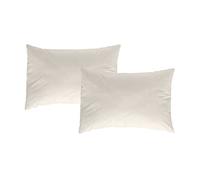 ETHERE MAISON Funda de Almohada Lisa Marfil 50x90. Incluye 2 Unidades, algodón 200 Hilos. 50x90. Incluye 2 Unidades, algodón 200 Hilos.