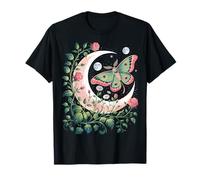 Ethereal Celestial Moth Butterfly Flowers Moon Aesthetic Camiseta