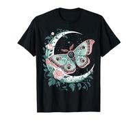 Ethereal Celestial Moth Butterfly Flowers Moon Aesthetic Camiseta