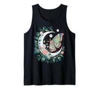 Ethereal Celestial Moth Butterfly Flowers Moon Aesthetic Camiseta sin Mangas