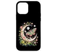 Ethereal Celestial Moth Butterfly Flowers Moon Aesthetic Carcasa para iPhone 12 Mini
