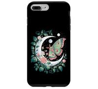Ethereal Celestial Moth Butterfly Flowers Moon Aesthetic Carcasa para iPhone 7 Plus/8 Plus