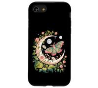 Ethereal Celestial Moth Butterfly Flowers Moon Aesthetic Carcasa para iPhone SE (2020) / 7/8