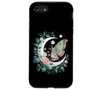 Ethereal Celestial Moth Butterfly Flowers Moon Aesthetic Carcasa para iPhone SE (2020) / 7/8