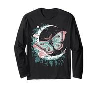 Ethereal Celestial Moth Butterfly Flowers Moon Aesthetic Manga Larga