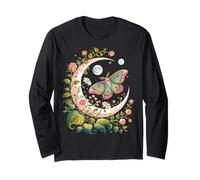 Ethereal Celestial Moth Butterfly Flowers Moon Aesthetic Manga Larga