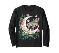Ethereal Celestial Moth Butterfly Flowers Moon Aesthetic Manga Larga