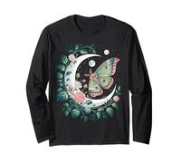 Ethereal Celestial Moth Butterfly Flowers Moon Aesthetic Manga Larga