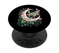Ethereal Celestial Moth Butterfly Flowers Moon Aesthetic PopSockets PopGrip Adhesivo