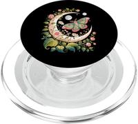 Ethereal Celestial Moth Butterfly Flowers Moon Aesthetic PopSockets PopGrip para MagSafe