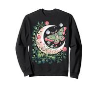 Ethereal Celestial Moth Butterfly Flowers Moon Aesthetic Sudadera