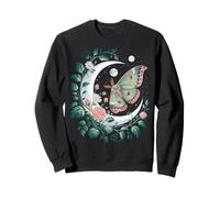 Ethereal Celestial Moth Butterfly Flowers Moon Aesthetic Sudadera