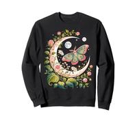 Ethereal Celestial Moth Butterfly Flowers Moon Aesthetic Sudadera