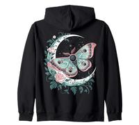 Ethereal Celestial Moth Butterfly Flowers Moon Aesthetic Sudadera con Capucha