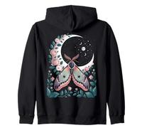 Ethereal Celestial Moth Butterfly Flowers Moon Aesthetic Sudadera con Capucha