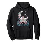 Ethereal Celestial Moth Butterfly Flowers Moon Aesthetic Sudadera con Capucha