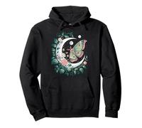Ethereal Celestial Moth Butterfly Flowers Moon Aesthetic Sudadera con Capucha
