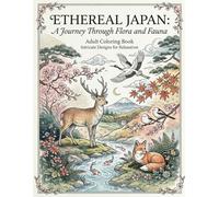 Ethereal Japan: A Journey Through Flora and Fauna: Adult Coloring Book featuring Japanese Landscapes, Traditional Wildlife, and Zen Nature Designs for ... Relaxation (Ethereal Japan Coloring Series)