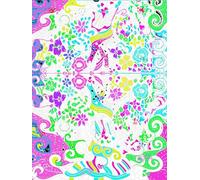 Ethereal Paint Splashes, White, Yellow, Purple And Pink Colorful And Whimsical 200 Unlined, Star Detailed Page, 8x11, Hardcover Journal, Art Pad, ... By: Artist Mary Elisabeth Linder @ MaryEMade