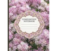 Ethereal Pink Meadow Rue Flowers Pastel Wide Ruled Composition Notebook: Stationery Journal for Instructors, Teens, Women, Boys, and Girls to Record Daily Notes and Lessons