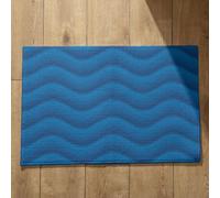 Ethereval Alfombrillas grandes para puerta trasera, alfombrillas de bienvenida para puerta delantera, diseño geométrico de rayas, ultrafinas, para entrada interior, lavable a máquina, 45 x 75 cm